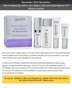 Skin care regimen November newsletter 2023