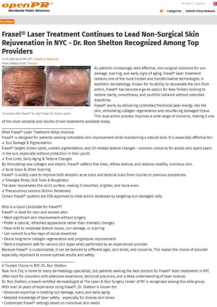 Best fraxel doctor in nyc